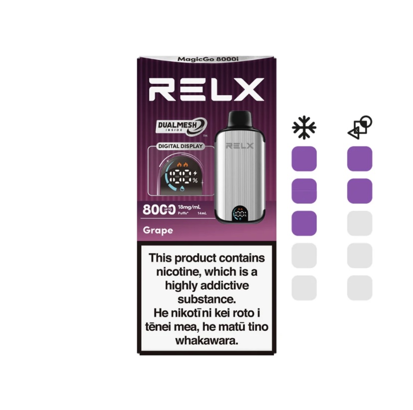 Grape 8000i Puff 18mg/mL