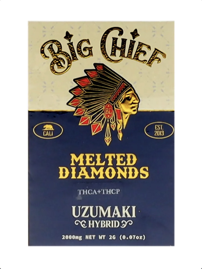 Uzumaki Big Chief Melted Diamonds THCA+THCP Cart 2G