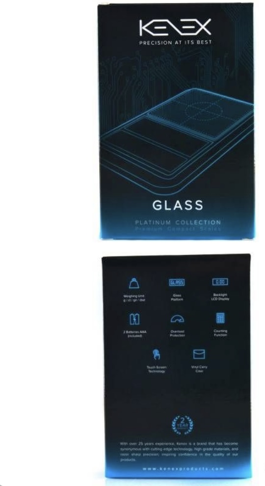 KENEX PLATINUM SERIES TOUCH SCREEN GLASS SCALES 100G X 0.01G - Image 3