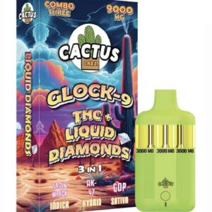 Train Wreck | AK-47 | GDP Cactus Labs Glock 9 THC + Liquid Diamonds 3in1 Vape 9000mg