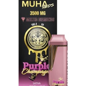 Purple Champagne Muha Meds THC-A Delta-9 Melted Diamonds Disposable 3.5G