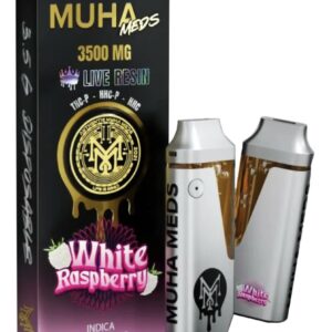 White Raspberry Muha Meds Live Resin THCP+HHCP+HHC Vape 3500MG
