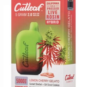 Lemon Cherry Gelato Cutleaf 2.0 CBD THC Live Rosin Vape 5G