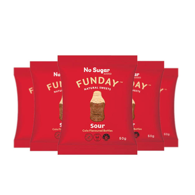 Gummy Natural Lollies (No added sugar) 50g by Funday – Pack Of 5 - Image 6