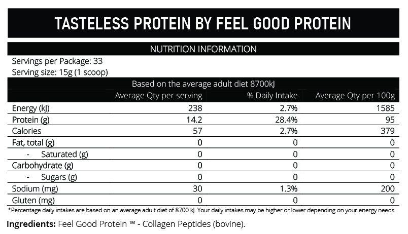 Bundle Pack – Tasteless Protein 500g x 3 by Feel Good Protein (Save 15%) - Image 2