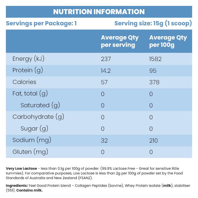 Tasteless Protein for Kids (Collagen & Whey) by Feel Good Protein – Sample Pack - Image 2
